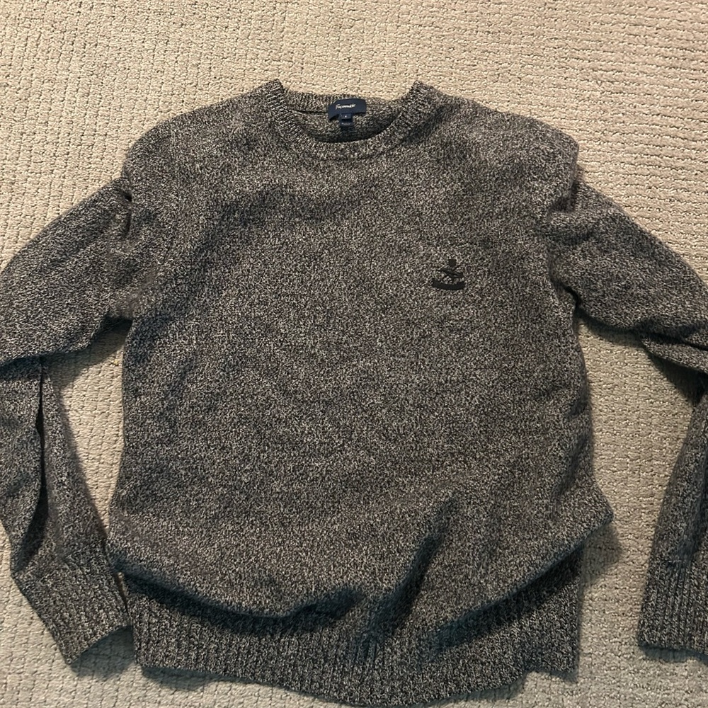 Faconnable Gray Crewneck Sweater